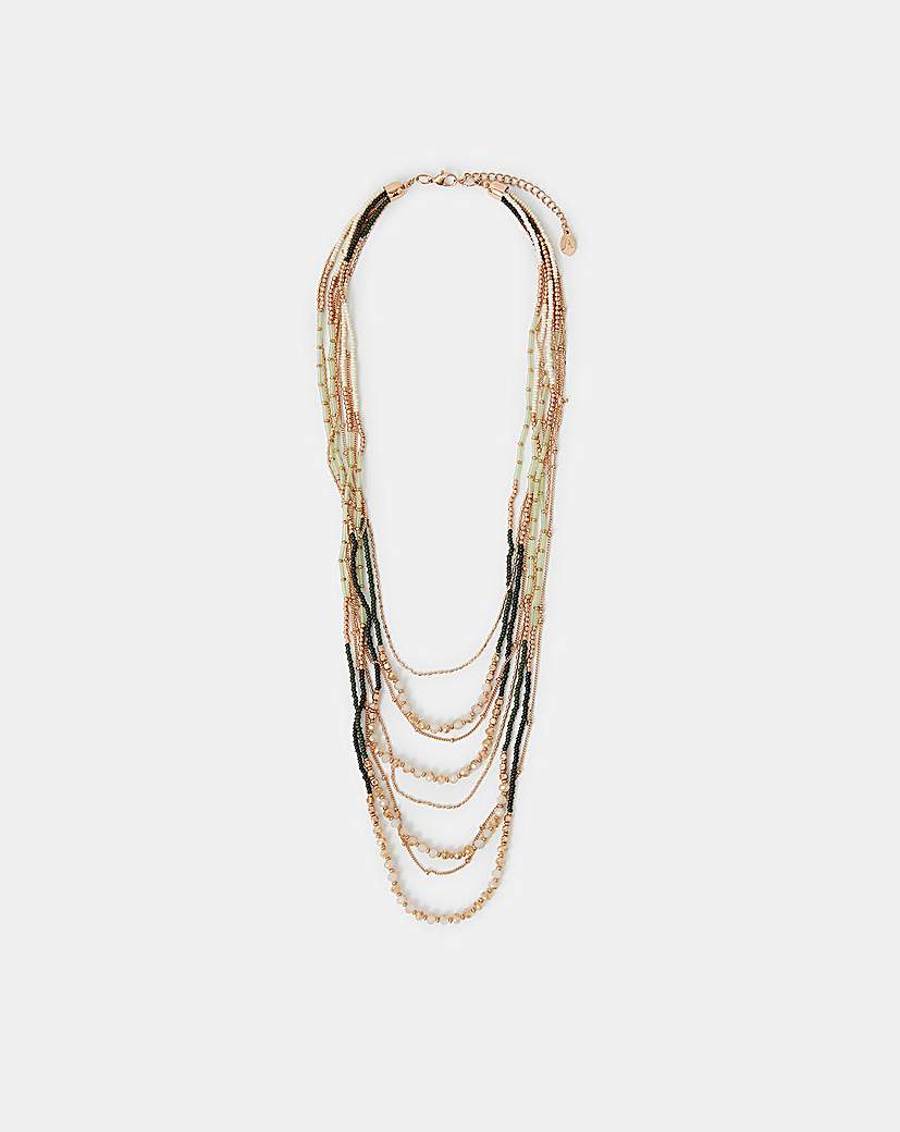 New In - Accessorize Mix Bead Layered Necklace