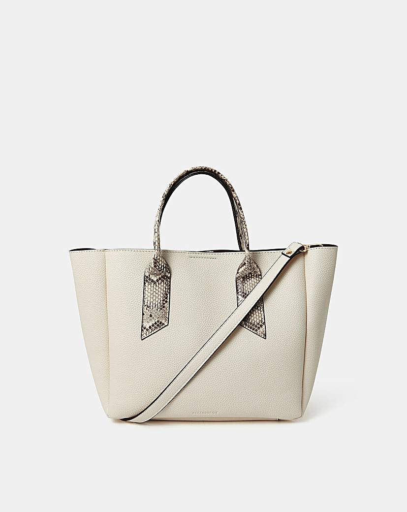 New In - Accessorize Faux Snakeskin Tote Bag