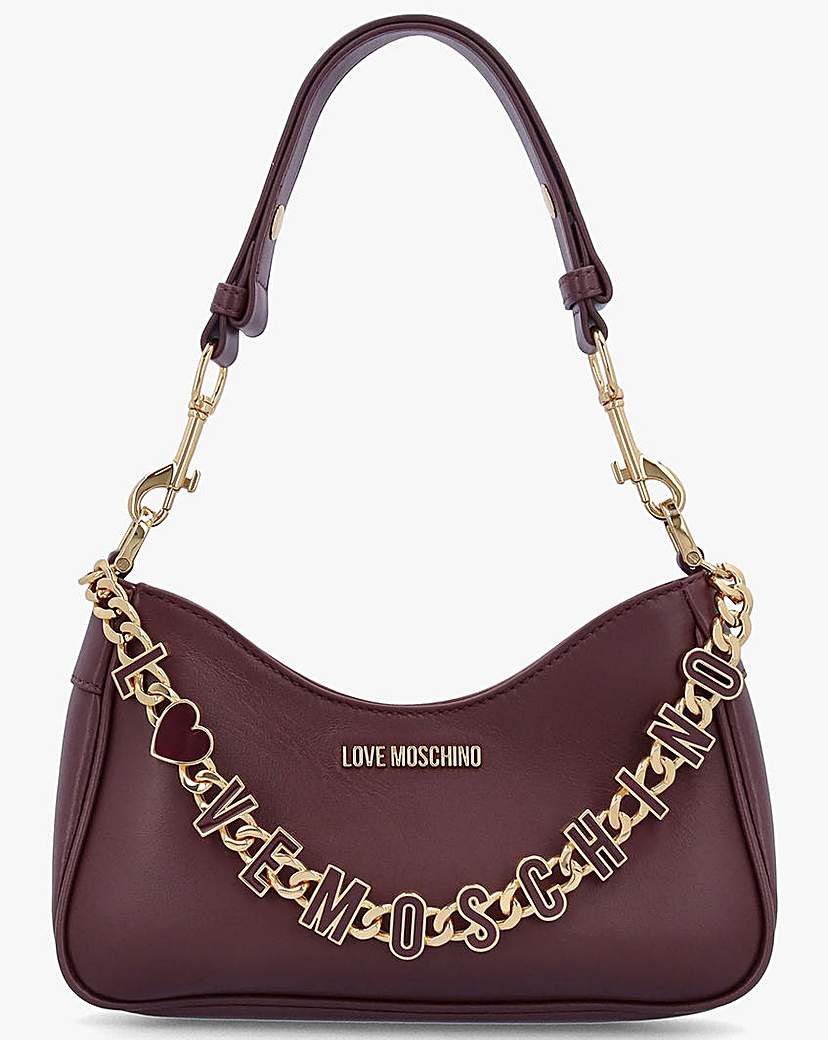 New In - Love Moschino Chain Logo Shoulder Bag