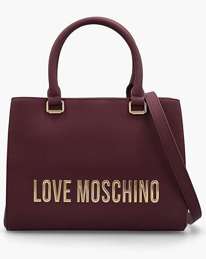 New In - Love Moschino Big Burgundy Tote Bag