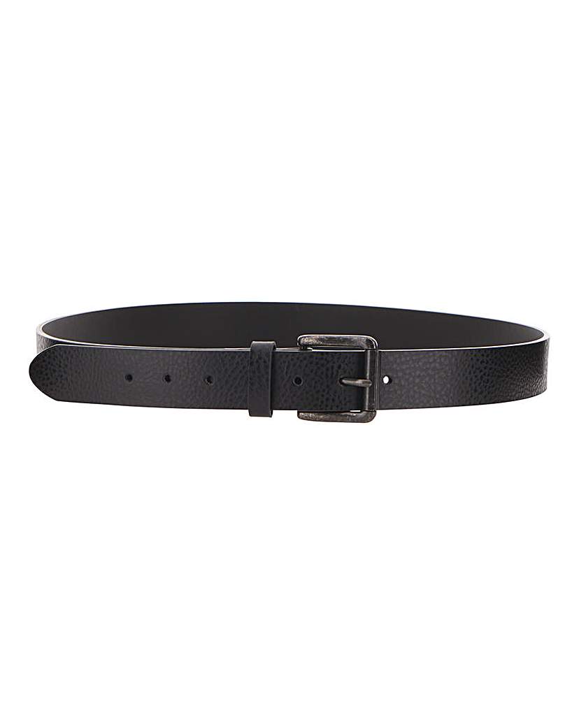 Black Leather Buckle Belt