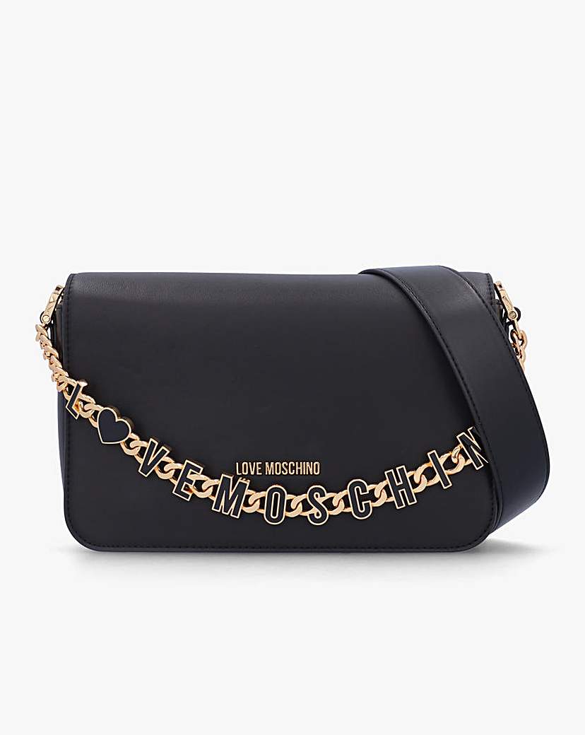 New In - Love Moschino Chain Logo Cross-Body