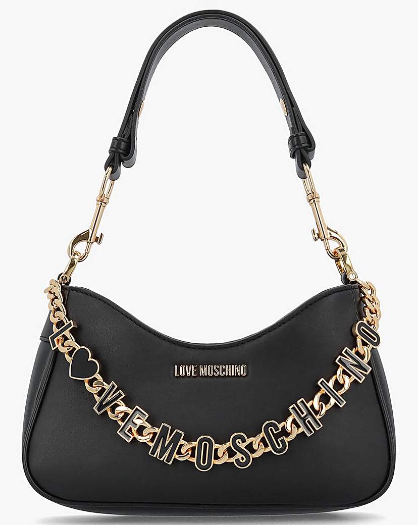 New In - Love Moschino Chain Logo Shoulder Bag