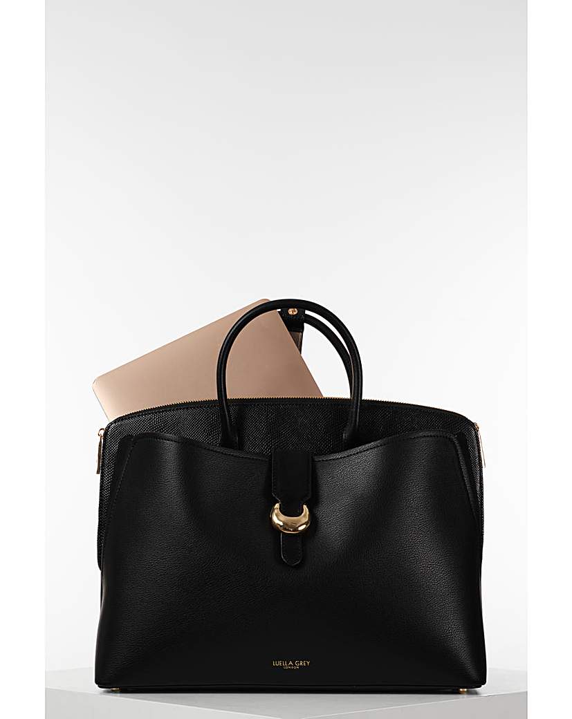 New In - Luella Grey Carlotta Black Laptop Tote