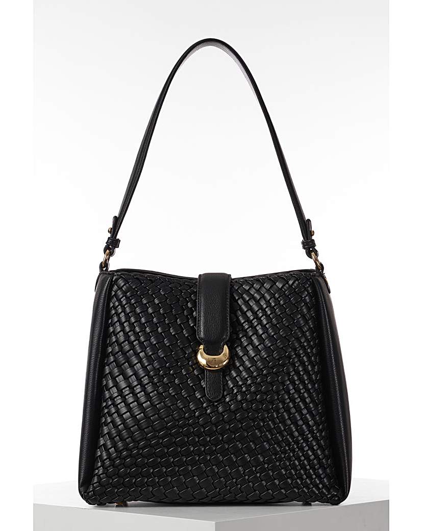 New In - Luella Grey Flora Black Weave Hobo
