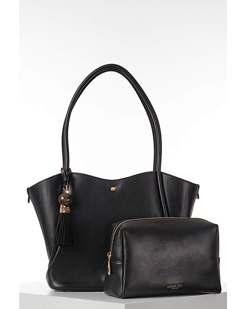 New In - Luella Grey Floella Black Tote
