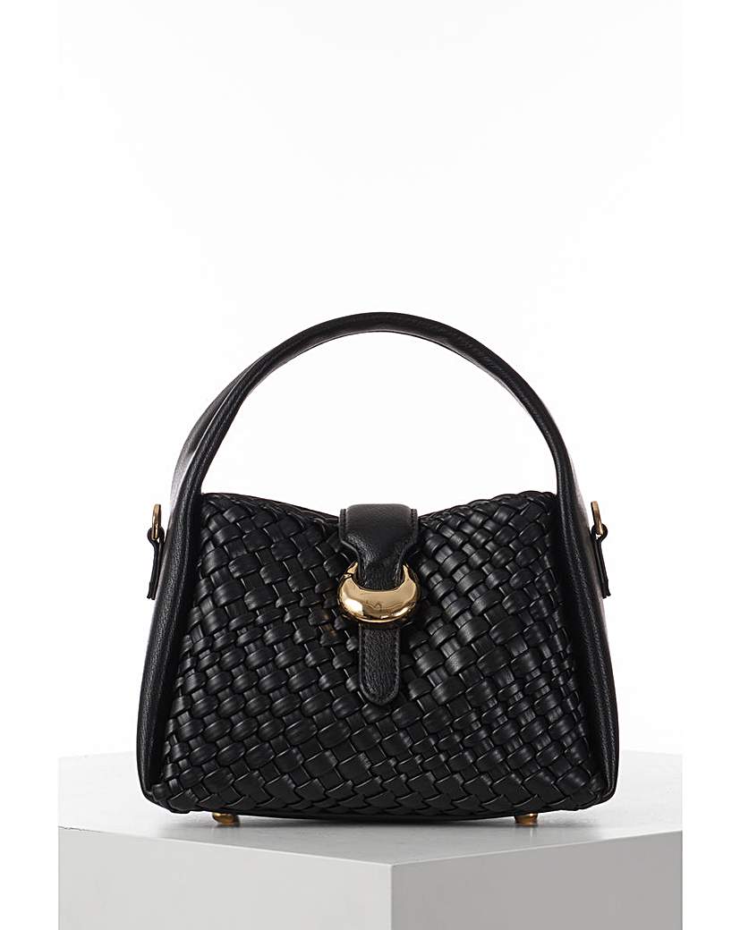 New In - Luella Grey Maggie Black Weave Crossbody