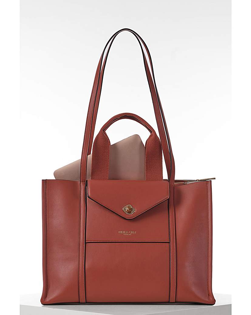 New In - Luella Grey Giselle Paprika Laptop Tote