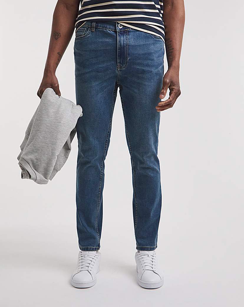 Stonewash Skinny Fit Stretch Jeans