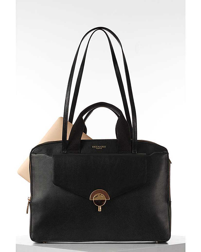 New In - Luella Grey Olive Black Laptop Bag