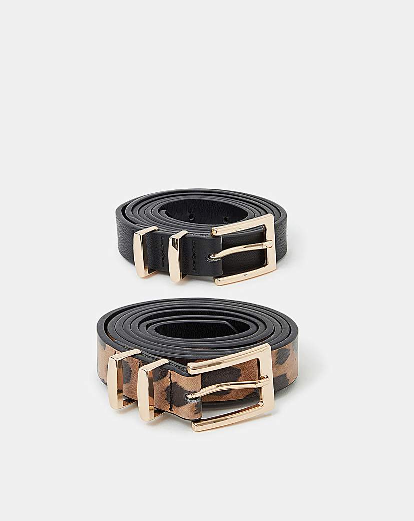 New In - Accessorize 2-Pk Skinny Belts