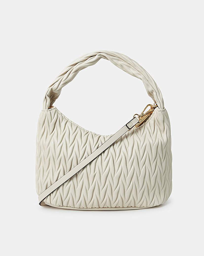 New In - Accessorize Ruched Faux Leather Handbag