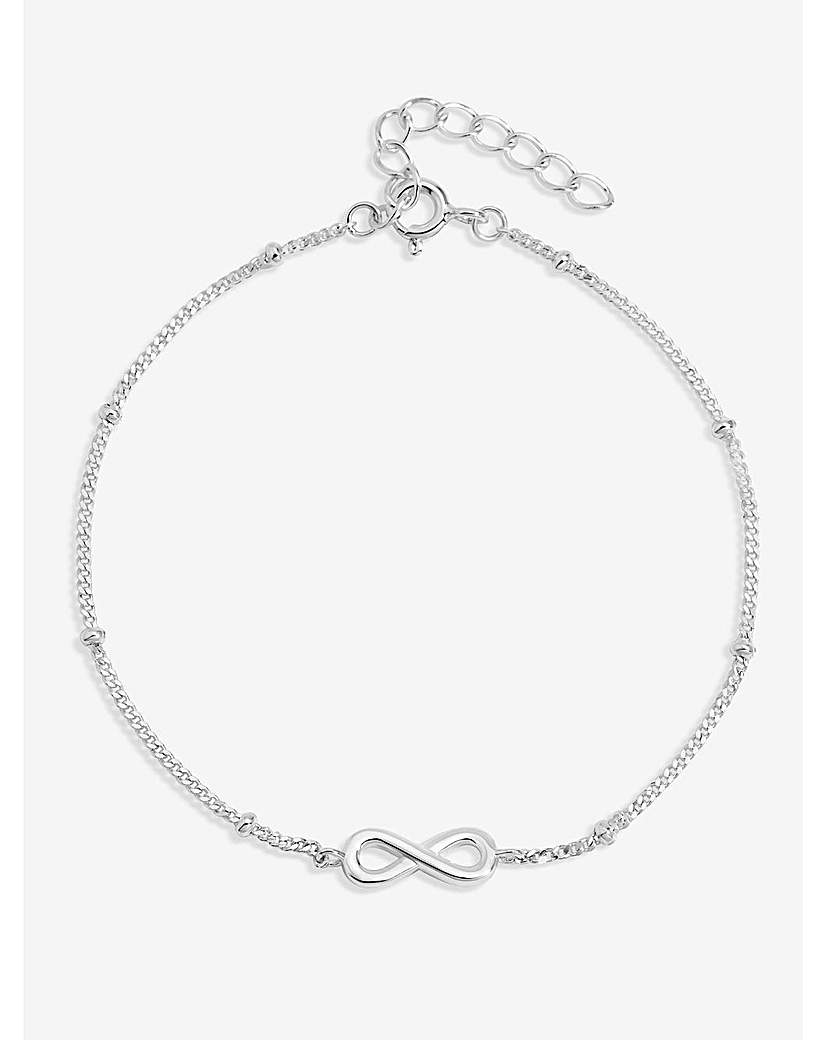 Sterling Silver 925 Infinity Bracelet
