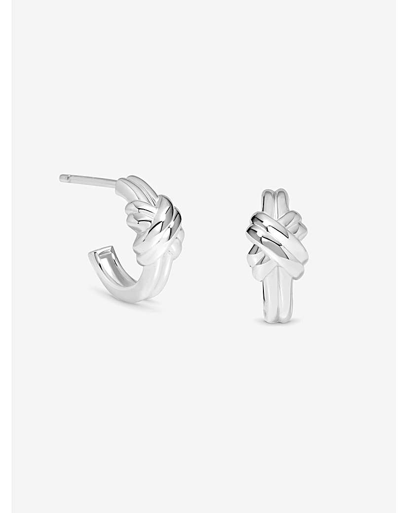 New In - Sterling Silver 925 Knot Hoops