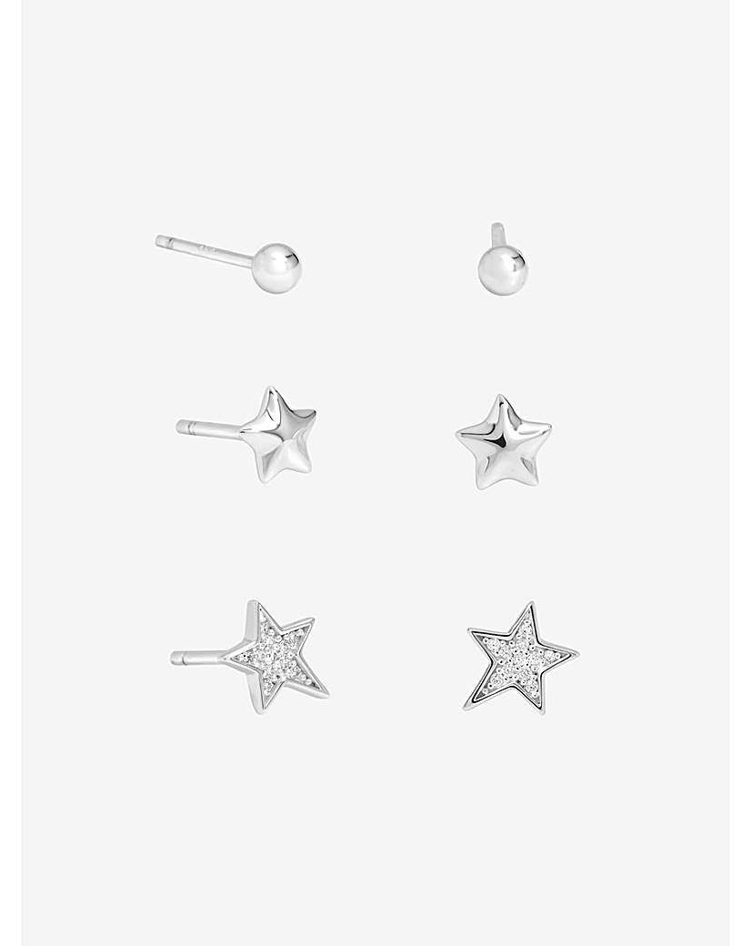New In - Sterling Silver 925 CZ Celestial Studs