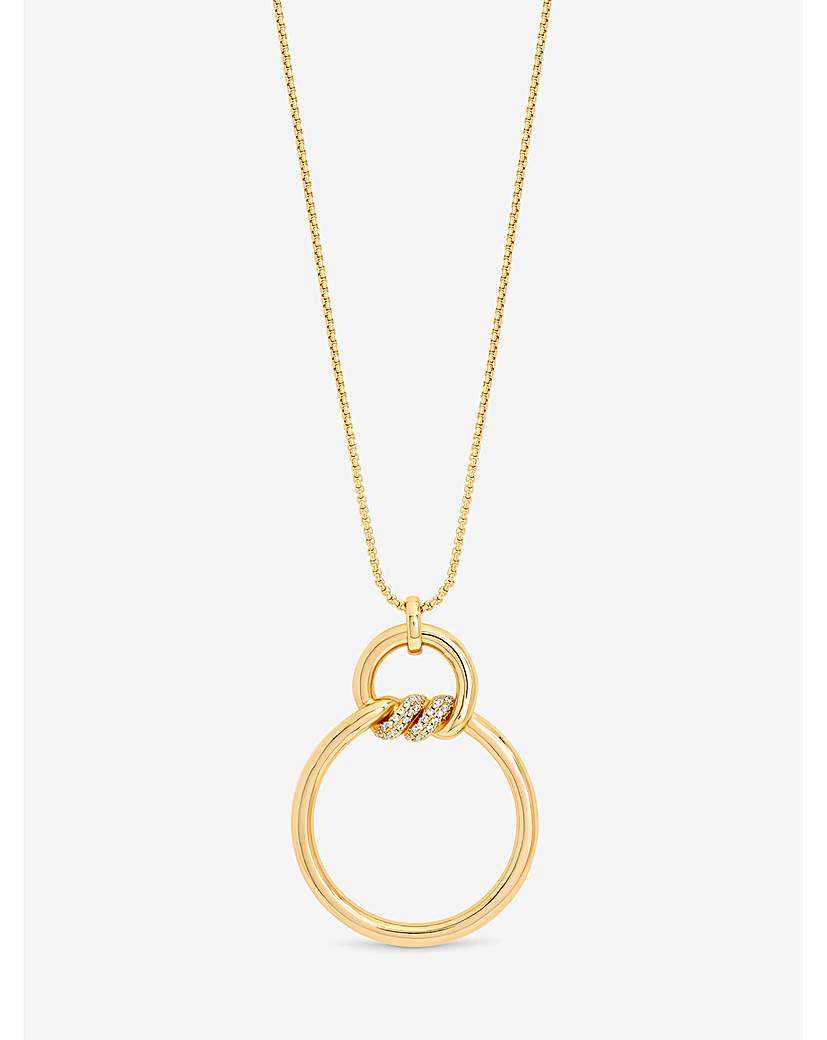 Jon Richard Gold Pave Long Pendant