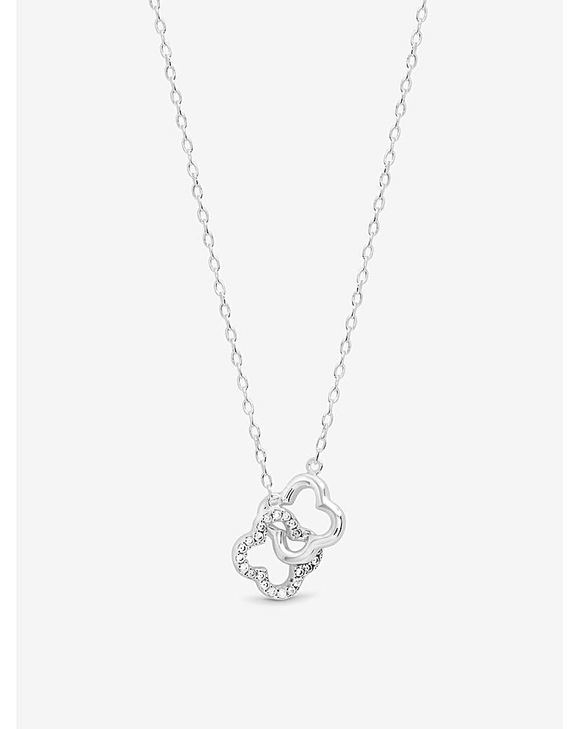 New In - Simply Silver Clover Interlink Necklace