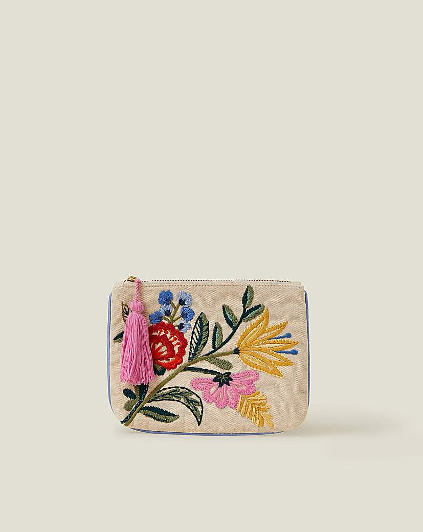 New In - Accessorize Embroidered Floral Pouch