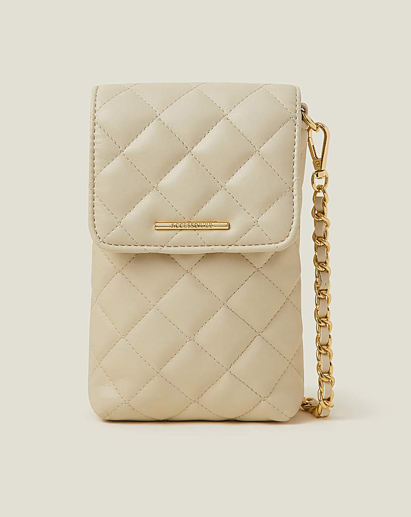 New In - Accessorize Quilted Cross-Body Phone Bag