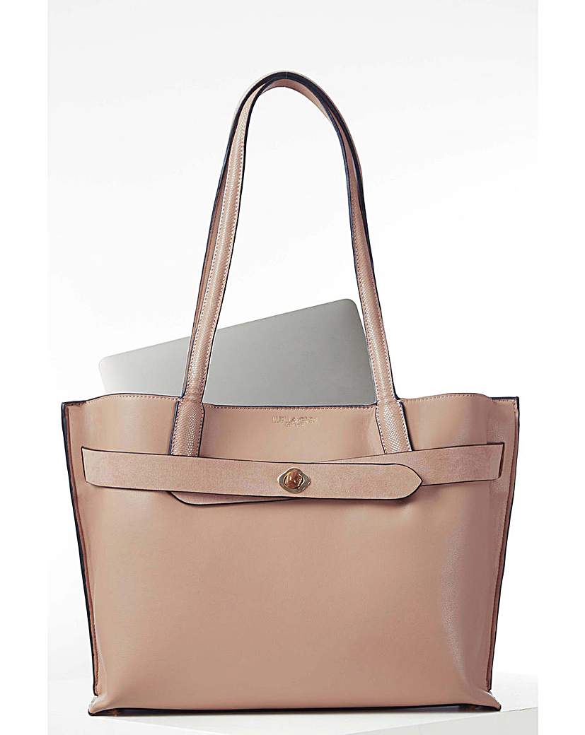 New In - Luella Grey Oriana Mocha Laptop Tote