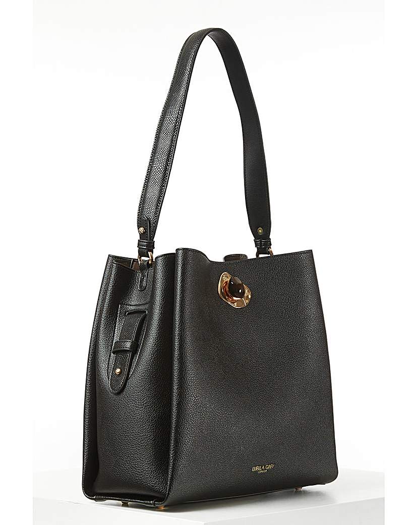 New In - Luella Grey Henri Black Hobo Tote