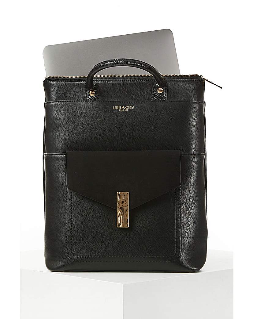 New In - Luella Grey Audrey Black Laptop Backpack