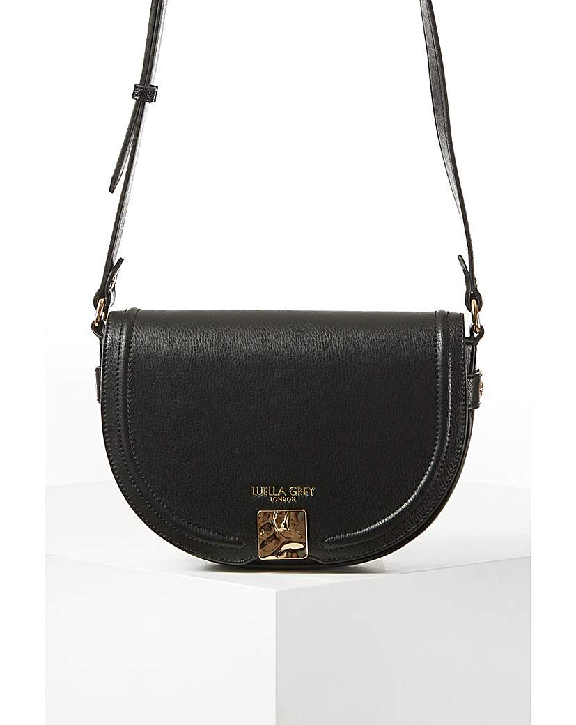 Luella Grey Tara Black Saddle Crossbody