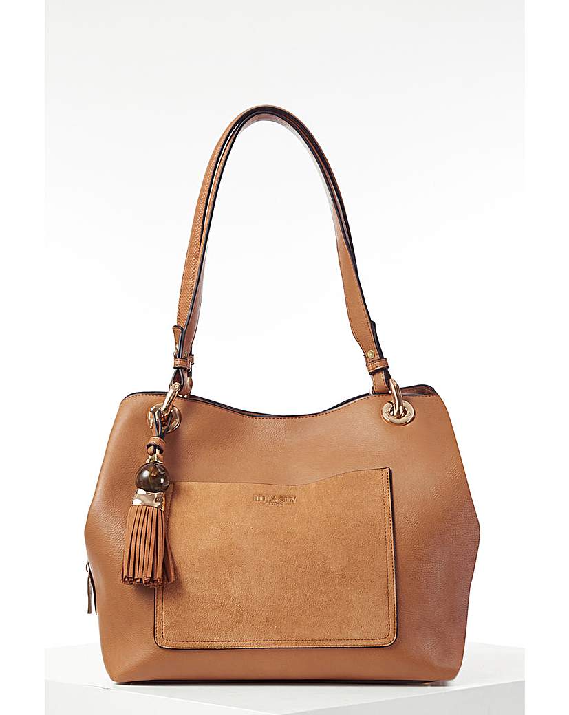 New In - Luella Grey Sienna Camel Hobo Tote