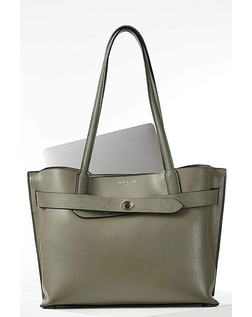 New In - Luella Grey Oriana Sage Laptop Tote