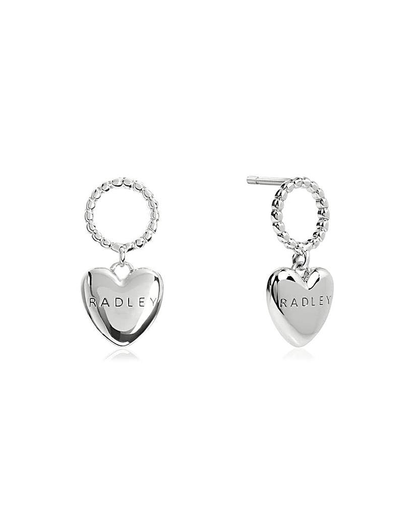 New In - Radley Silver Plated Heart Earrings