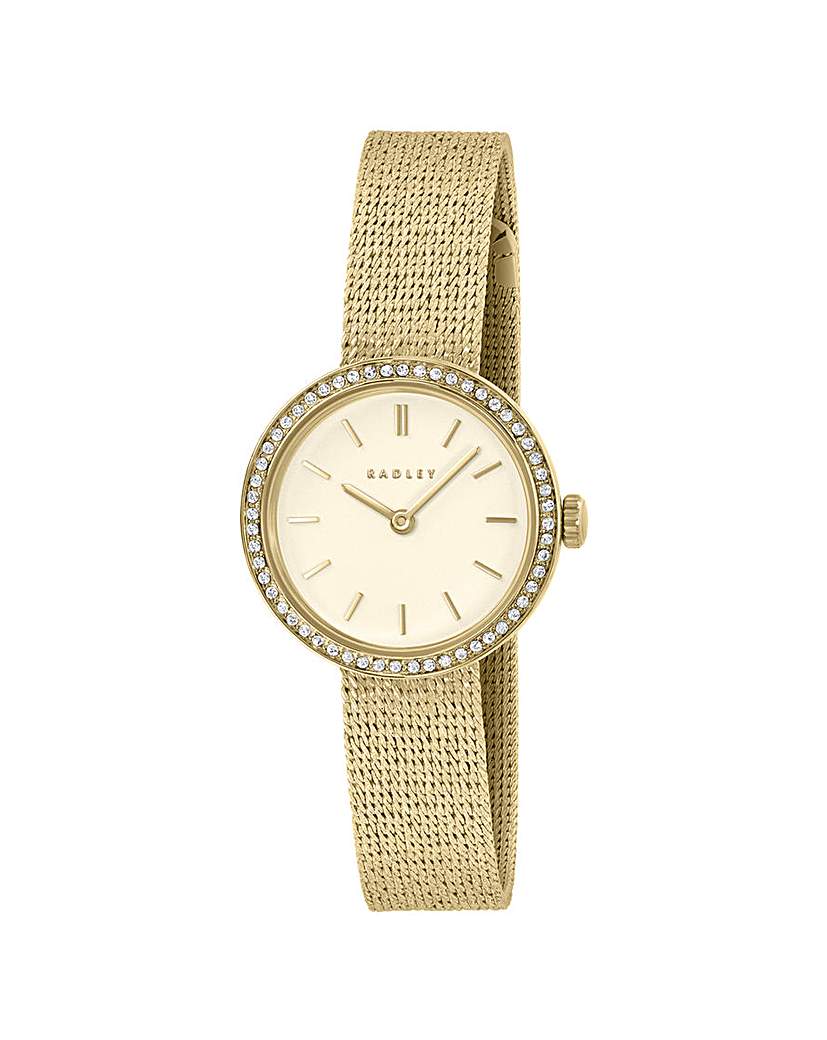 New In - Radley Gold Plated Stone Set Mesh Watch