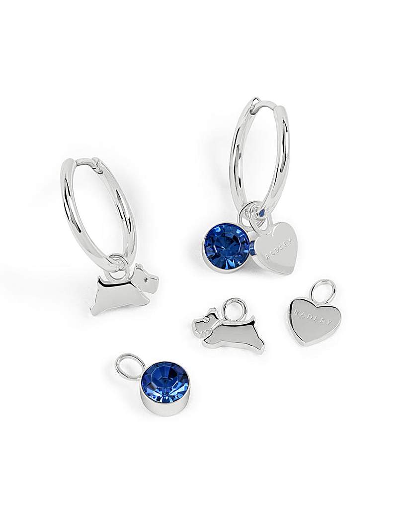 New In - Radley Silver Plated Huggie Earring Set