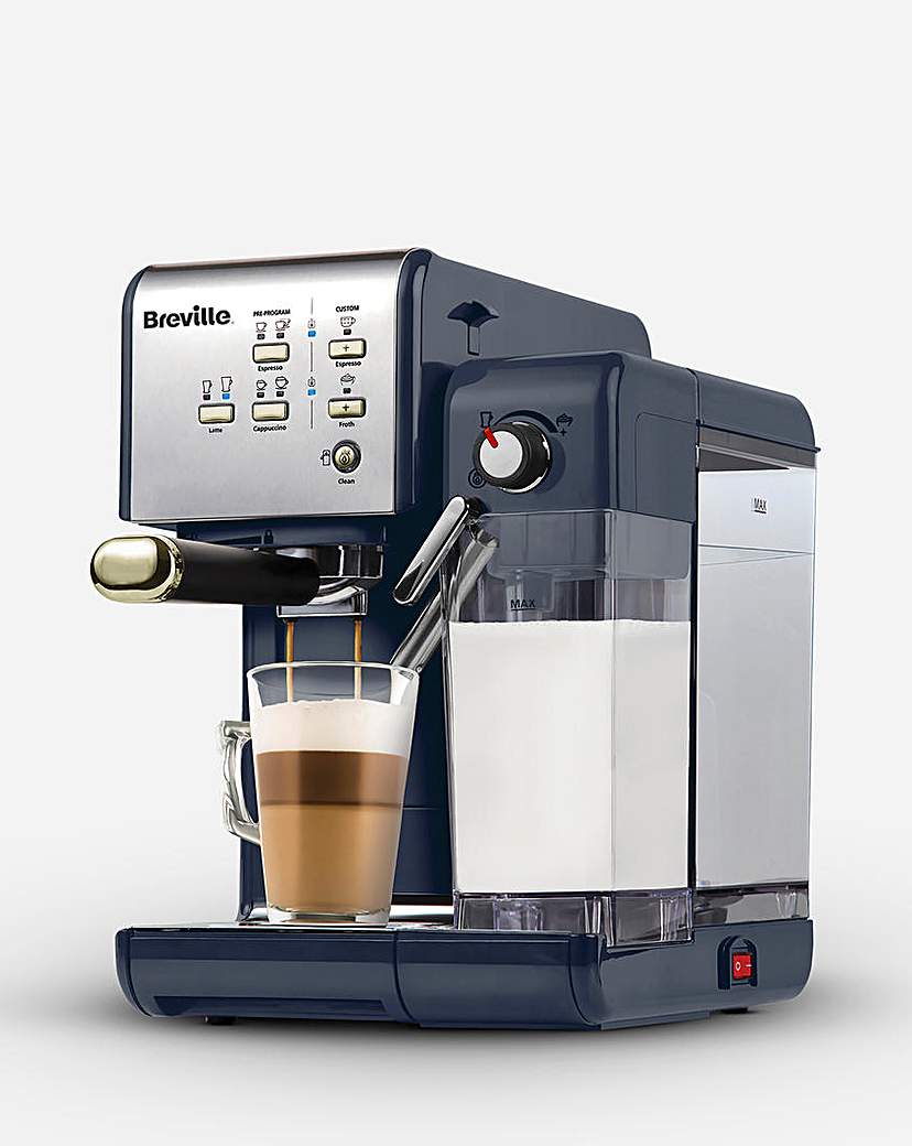 Breville One-Touch CoffeeHouse VCF145 Espresso Coffee Machine - Navy Blue / Gold