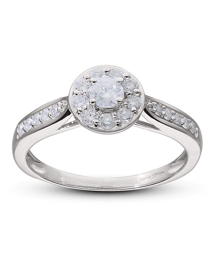 9ct White Gold 0.50 Carat Diamond Ring