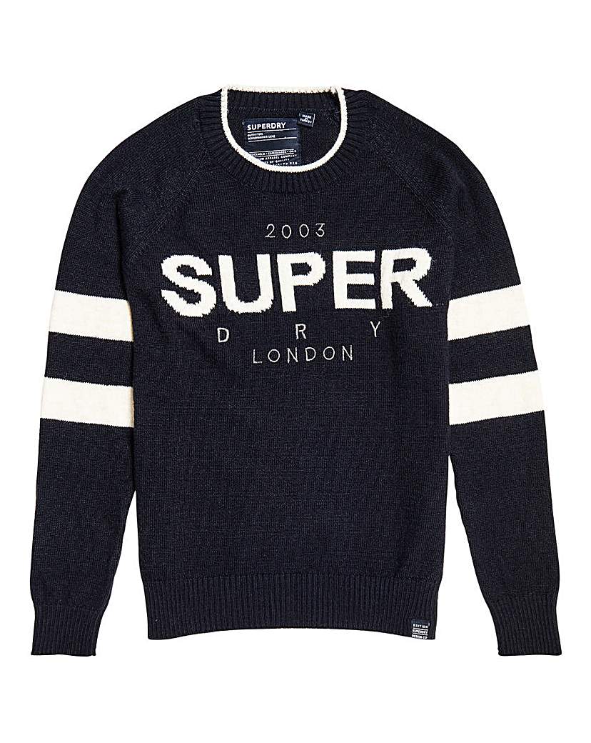 Superdry 90's Logo Intarsia Knit