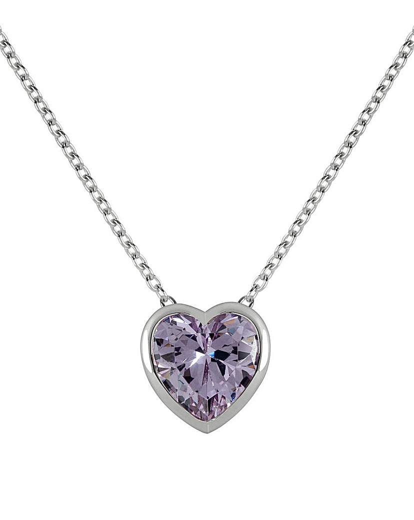 Radley Silver Amethyst Heart Necklace