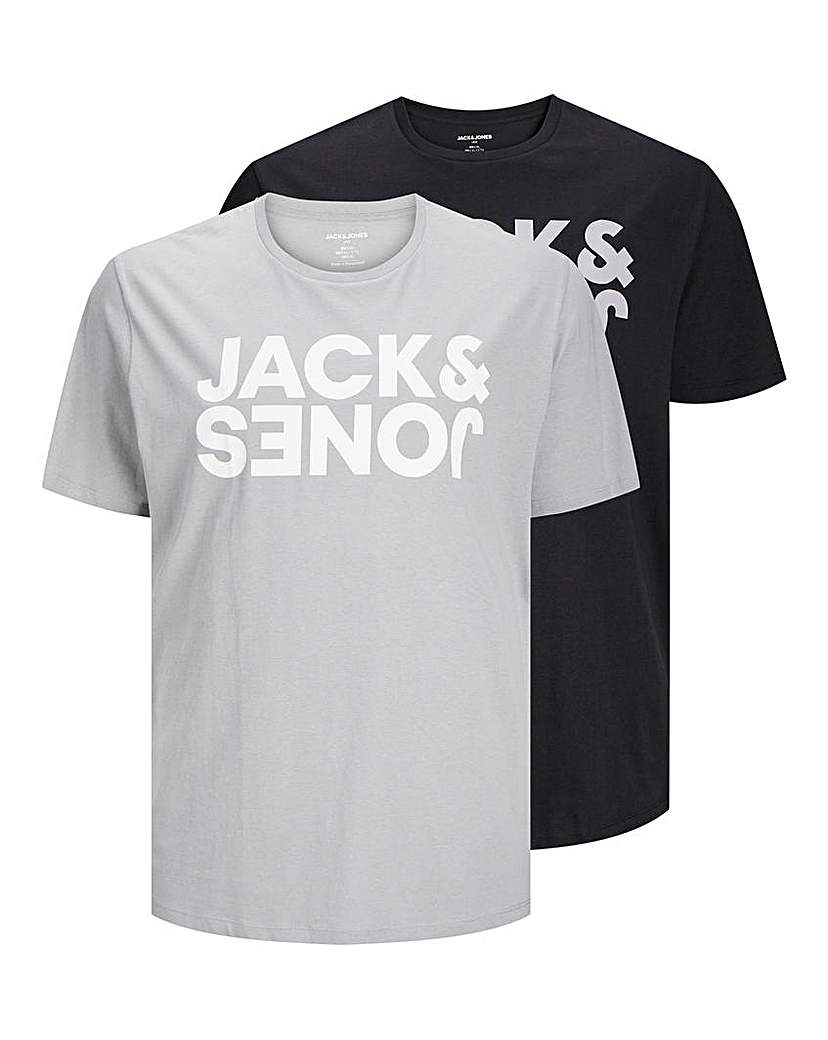 jack & jones reverse 2 pack t-shirts