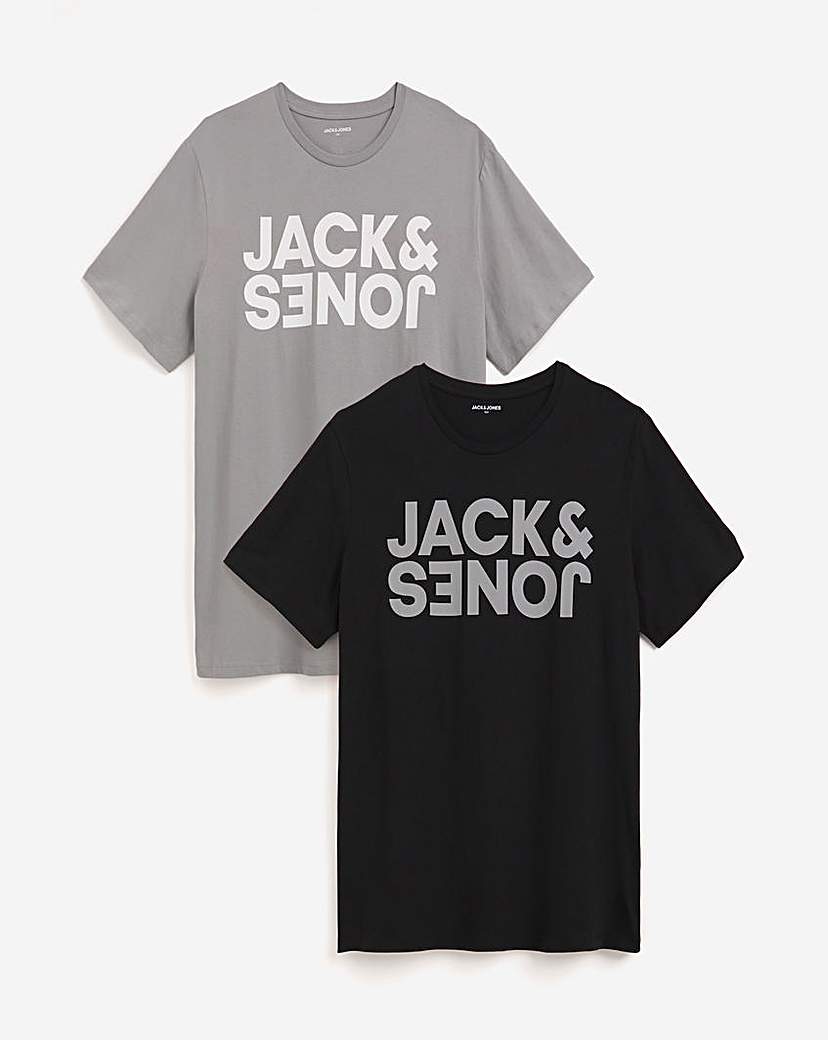 Jack & Jones Reverse 2 Pack T-Shirts