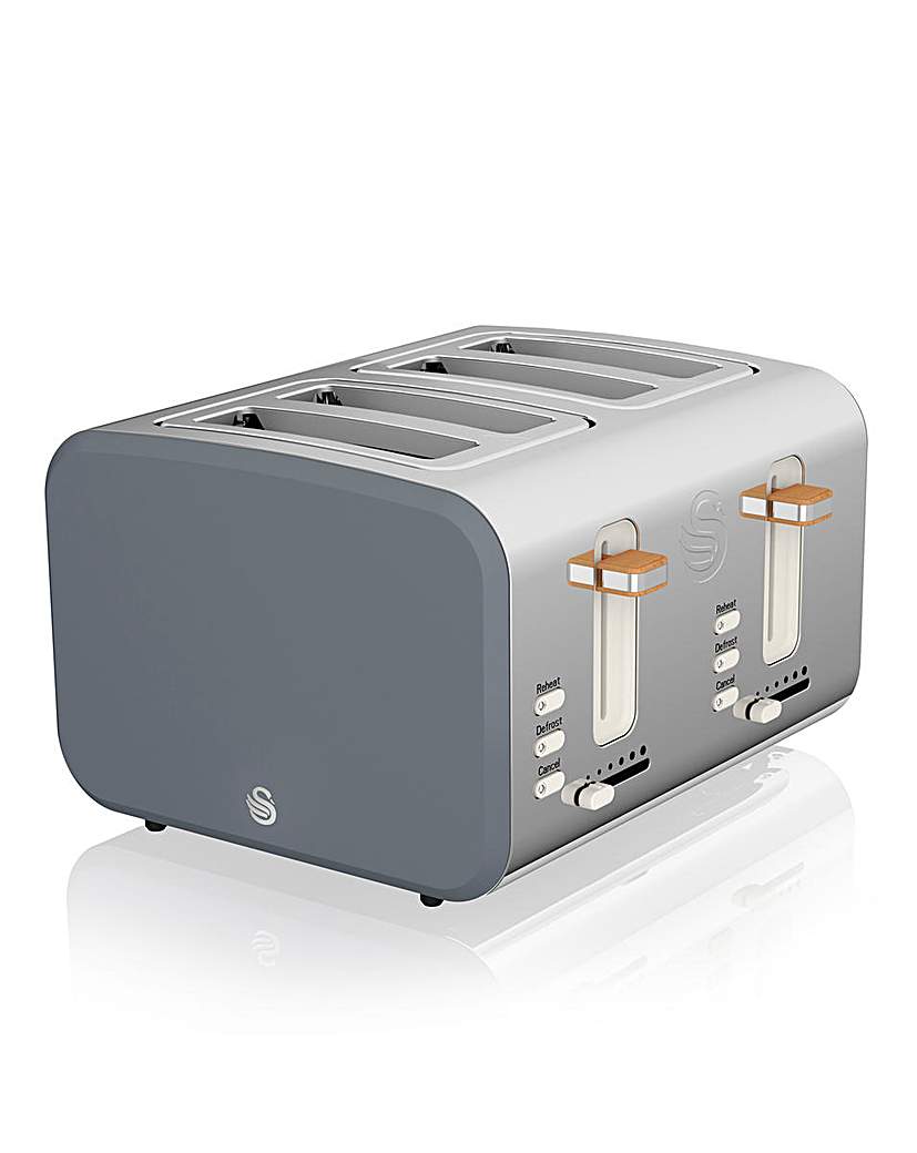 Swan Nordic 4 Slice Grey Toaster