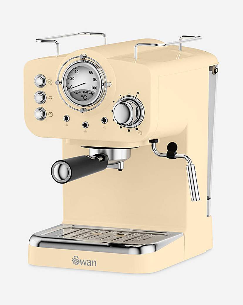 Swan Retro Cream Espresso Coffee Machine