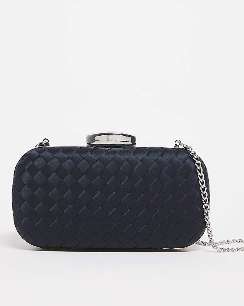 Satin Woven Clutch Bag