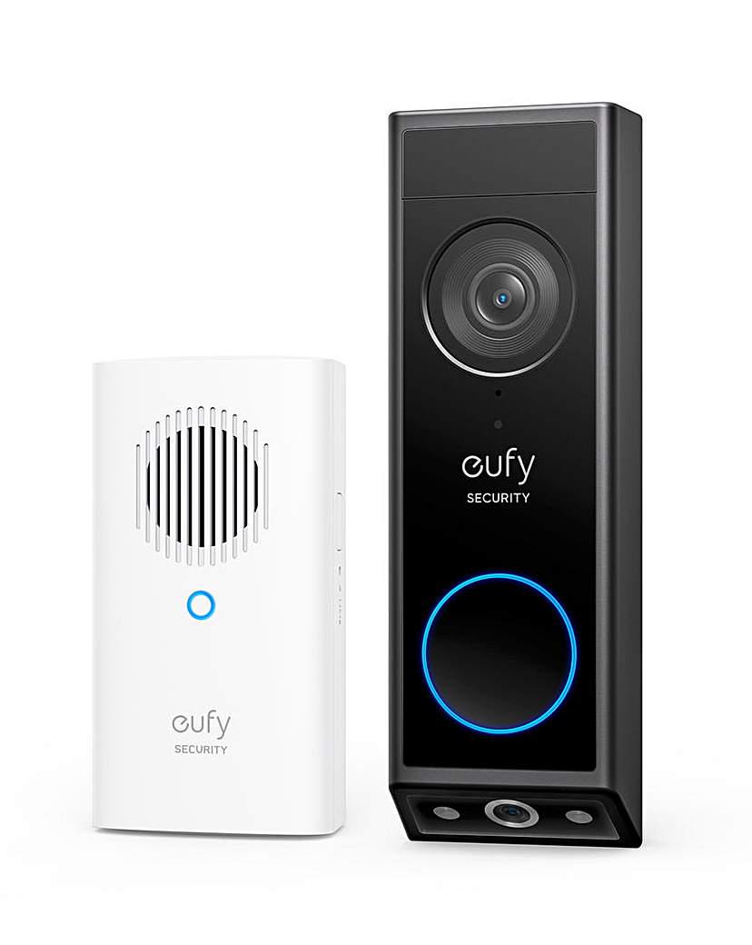 New In - E340 2K Dual Video Doorbell with Chime