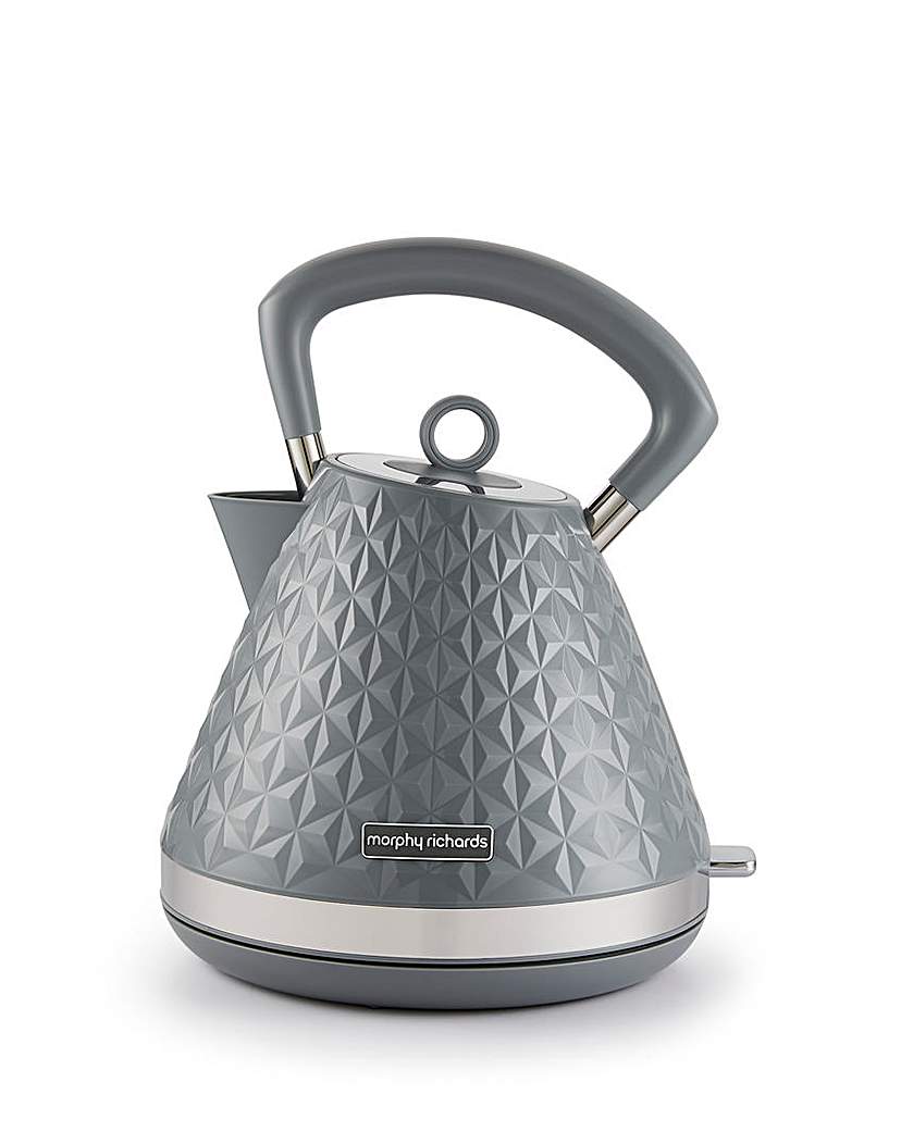 New In - Morphy Richards Grey Pyramid Kettle