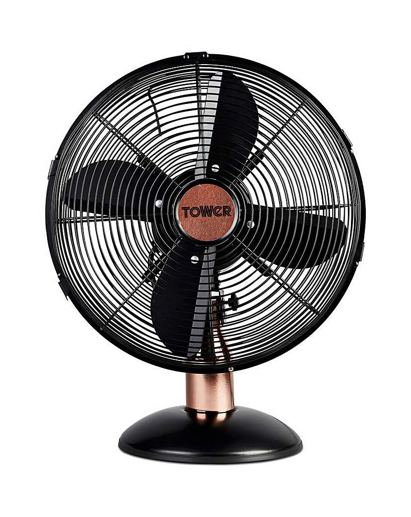 New In - Tower Rose Gold Cavaletto Desk Fan