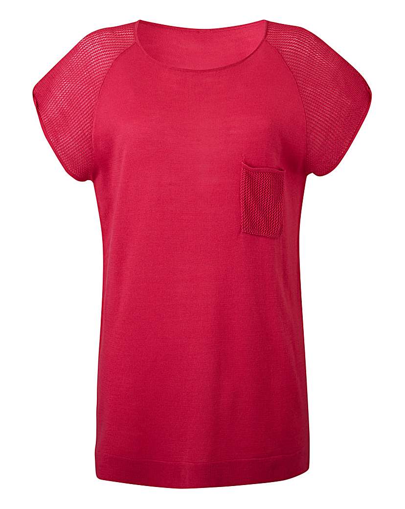 Image of Short Sleeve Knitted Top
