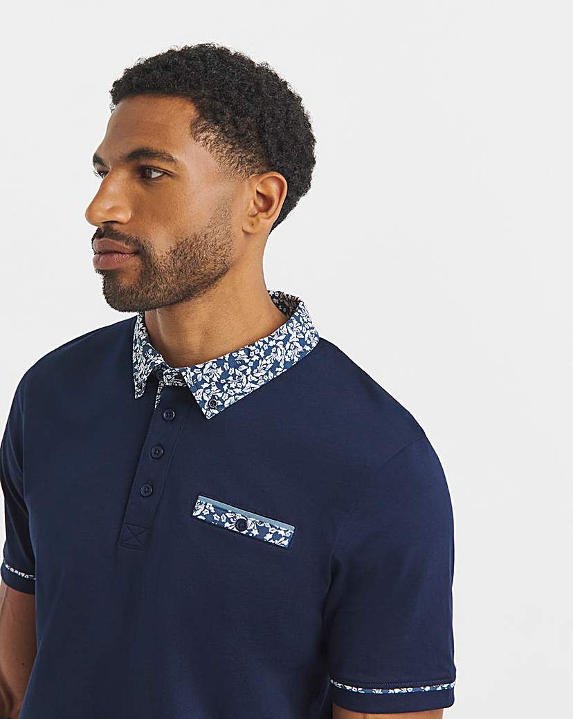 New In - Joe Browns Woven Collar Polo