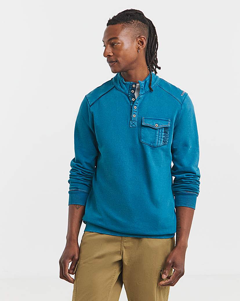 New In - Joe Browns Button Neck Sweatshirt