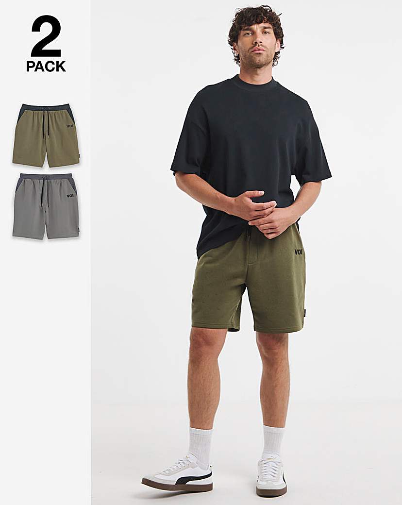 Voi 2 Pack Contrast Pocket Sweat Short