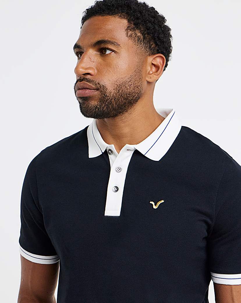 Voi Two Toned Pique Polo Long