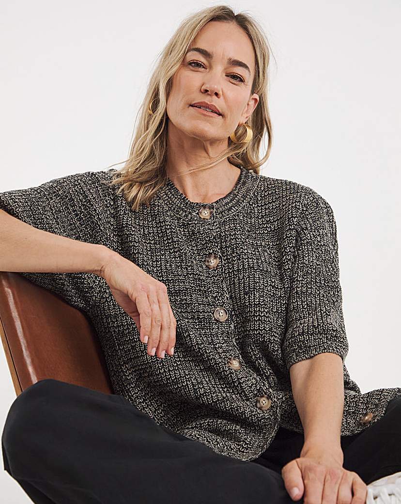 BOXY HALF SLEEVE CARDIGAN